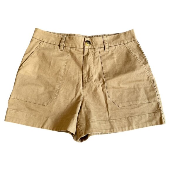 Vineyard vines brown/tan shorts size 8 15.5” across flat with some stretch 12” r - Picture 1 of 3